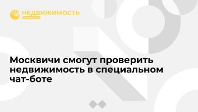 Владимир Ефимов - Москвичи смогут проверить недвижимость в специальном чат-боте - realty.ria.ru - Москва
