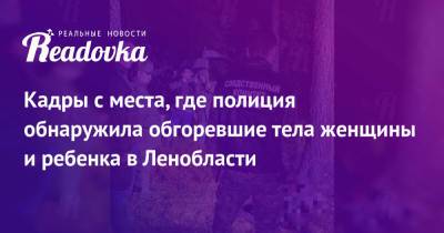 Кадры с места, где полиция обнаружила обгоревшие тела женщины и ребенка в Ленобласти - readovka.ru - Россия - Иркутская обл. - Ленинградская обл. - р-н Выборгский