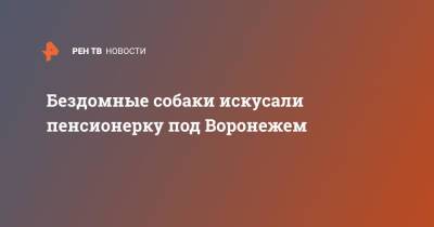 Бездомные собаки искусали пенсионерку под Воронежем - ren.tv - Россия - Воронеж - Воронежская обл.