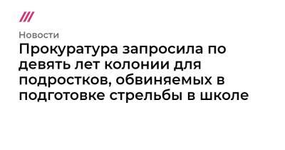 Прокуратура запросила по девять лет колонии для подростков, обвиняемых в подготовке стрельбы в школе - tvrain.ru