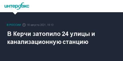 Юрий Гоцанюк - В Керчи затопило 24 улицы и канализационную станцию - interfax.ru - Москва - Россия - Крым - Керчь