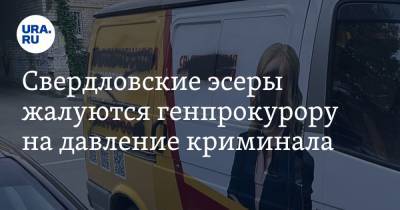 Анастасия Павлюченкова - Игорь Краснов - Свердловские эсеры жалуются генпрокурору на давление криминала. Видео - ura.news - Россия - Екатеринбург
