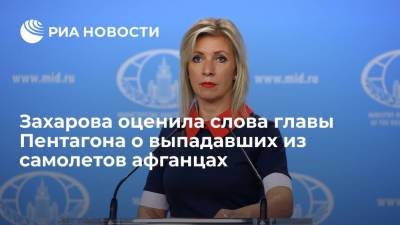 Мария Захарова - Представитель МИД Захарова: слова главы Пентагона о выпадавших из самолетов афганцах шокируют - ria.ru - Москва - Россия - США - Кабул