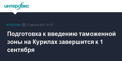 Алексей Чекунков - Подготовка к введению таможенной зоны на Курилах завершится к 1 сентября - interfax.ru - Москва - Россия
