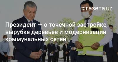 Президент — о точечной застройке, вырубке деревьев и модернизации коммунальных сетей - gazeta.uz - Узбекистан
