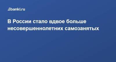 В России стало вдвое больше несовершеннолетних самозанятых - smartmoney.one - Москва - Россия - Санкт-Петербург - Московская обл.