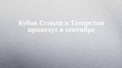 Никита Кучеров - Михаил Сергачев - Кубок Стэнли в Татарстан привезут в сентябре - chelny-izvest.ru - Москва - США - респ. Татарстан - Нижнекамск