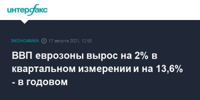 ВВП еврозоны вырос на 2% в квартальном измерении и на 13,6% - в годовом - interfax.ru - Москва - Италия - Германия - Франция - Испания