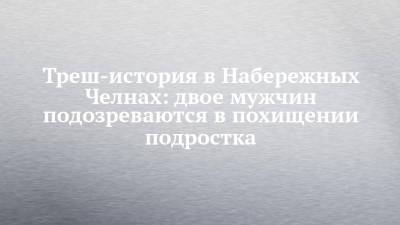 Треш-история в Набережных Челнах: двое мужчин подозреваются в похищении подростка - chelny-izvest.ru - Набережные Челны