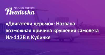«Двигатели дерьмо»: Названа возможная причина крушения самолета Ил-112В в Кубинке - readovka.news - Россия