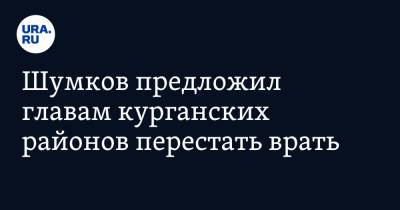 Вадим Шумков - Шумков предложил главам курганских районов перестать врать - ura.news - Курганская обл.