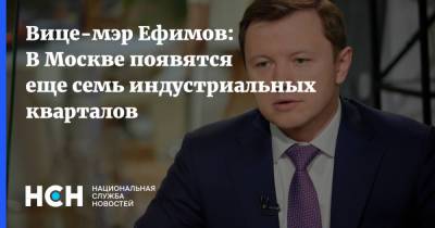 Сергей Собянин - Владимир Ефимов - Вице-мэр Ефимов: В Москве появятся еще семь индустриальных кварталов - nsn.fm - Москва