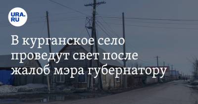 Вадим Шумков - В курганское село проведут свет после жалоб мэра губернатору - ura.news - Курган - район Юргамышский