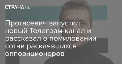 Роман Протасевич - Игорь Лосик - София Сапега - Протасевич запустил новый Телеграм-канал и рассказал о помиловании сотни раскаявшихся оппозиционеров - strana.ua - Россия - Украина - Белоруссия - Вильнюс - Минск