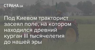 Под Киевом тракторист засеял поле, на котором находился древний курган III тысячелетия до нашей эры - strana.ua - Украина - Киев - Киевская обл. - Курган