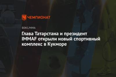 Рустам Минниханов - Глава Татарстана и президент IMMAF открыли новый спортивный комплекс в Кукморе - championat.com - респ. Татарстан - Казань