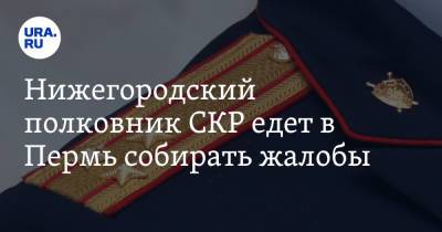 Нижегородский полковник СКР едет в Пермь собирать жалобы - ura.news - Россия - Нижний Новгород - Пермь