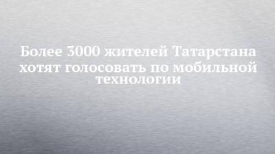 Андрей Кондратьев - Более 3000 жителей Татарстана хотят голосовать по мобильной технологии - chelny-izvest.ru - респ. Татарстан