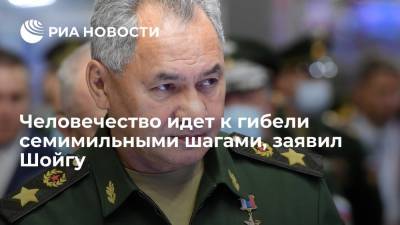 Сергей Шойгу - Глава Минобороны Шойгу: человечество семимильными шагами идет к гибели - ria.ru - Москва - Россия