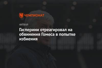 Алехандро Гомес - Джан Пьеро Гасперини - Гасперини отреагировал на обвинения Гомеса в попытке избиения - championat.com