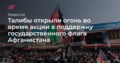 Ашраф Гани - Талибы открыли огонь во время акции в поддержку государственного флага Афганистана - tvrain.ru - Афганистан - Кабул