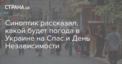 Наталья Диденко - Синоптик рассказал, какой будет погода в Украине на Спас и День Независимости - strana.ua - Украина - Киев