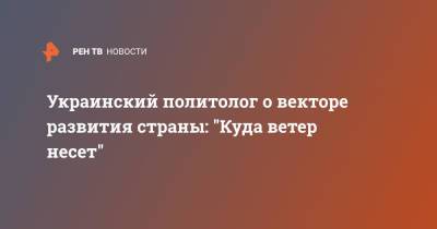Александр Кочетков - Украинский - Украинский политолог о векторе развития страны: "Куда ветер несет" - ren.tv - Украина - Израиль - Сингапур