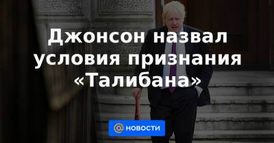 Борис Джонсон - Джонсон назвал условия признания «Талибана» - news.mail.ru - Россия - Англия - Афганистан