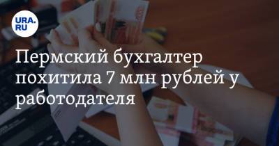Пермский бухгалтер похитила 7 млн рублей у работодателя - ura.news - Россия - Пермь - Пермский край