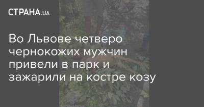 Во Львове четверо чернокожих мужчин привели в парк и зажарили на костре козу - strana.ua - Украина - Львов