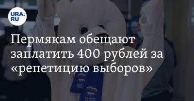 Пермякам обещают заплатить 400 рублей за «репетицию выборов». «Вы бесплатно не пойдете» - ura.news - Пермь - Пермский край