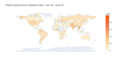 Украина - на четвертом месте в мире по "Индексу принятия криптовалют 2021" - lenta.ua - Китай - США - Украина - Индия - Пакистан - Вьетнам - Кения