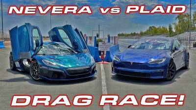 Электромобили Rimac Nevera и Tesla Model S Plaid устроили соревнования в драгрейсинге [видео] - itc.ua - Украина