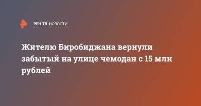 Жителю Биробиджана вернули забытый на улице чемодан с 15 млн рублей - ren.tv - Биробиджан