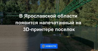 Александр Маслов - В Ярославской области появится напечатанный на 3D-принтере поселок - news.mail.ru - Россия - Сколково - Ярославская обл.