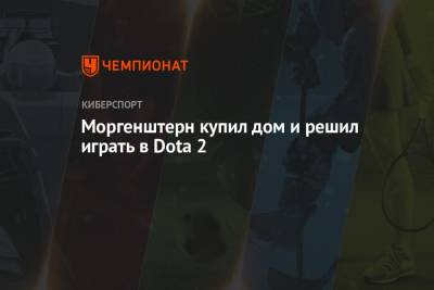Алишер Моргенштерн - Моргенштерн купил дом и решил играть в Dota 2 - championat.com