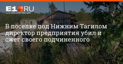 В поселке под Нижним Тагилом директор предприятия убил и сжег своего подчиненного - e1.ru - Екатеринбург