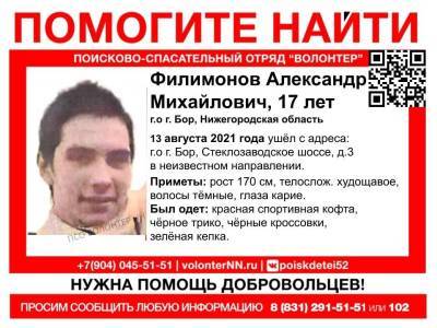 Александр Филимонов - Подросток пропал на Бору 13 августа - vgoroden.ru - Дзержинск
