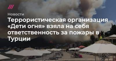 Реджеп Тайип Эрдоган - Террористическая организация «Дети огня» взяла на себя ответственность за пожары в Турции - tvrain.ru - Турция - Курдистан - Анталья
