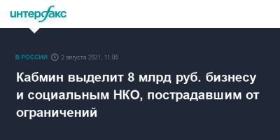 Михаил Мишустин - Кабмин выделит 8 млрд руб. бизнесу и социальным НКО, пострадавшим от ограничений - interfax.ru - Москва - Россия