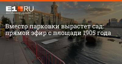 Максим Бутусов - Вместо парковки вырастет сад: прямой эфир с площади 1905 года - e1.ru - Екатеринбург