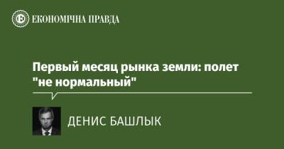 Первый месяц рынка земли: полет "не нормальный" - epravda.com.ua - Украина