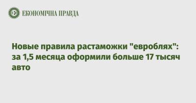 Новые правила растаможки "евроблях": за 1,5 месяца оформили больше 17 тысяч авто - epravda.com.ua - Украина