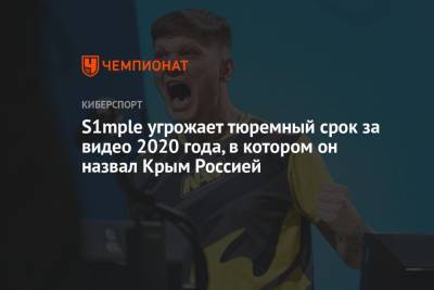 Сергей Стерненко - S1mple угрожает тюремный срок за видео 2020 года, в котором он назвал Крым Россией - championat.com - Россия - Украина - Крым