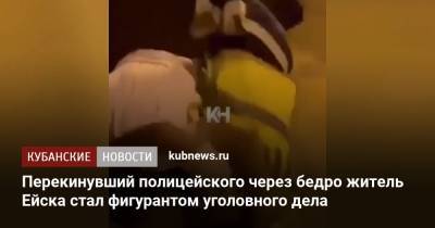 Перекинувший полицейского через бедро житель Ейска стал фигурантом уголовного дела - kubnews.ru - Россия - Краснодарский край - Ейск - Следственный Комитет