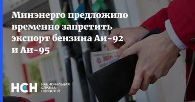 Александр Новак - Минэнерго предложило временно запретить экспорт бензина Аи-92 и Аи-95 - nsn.fm - Россия
