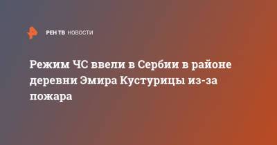 Режим ЧС ввели в Сербии в районе деревни Эмира Кустурицы из-за пожара - ren.tv - Сербия