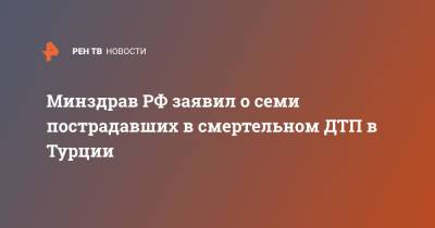 Дмитрий Азаров - Минздрав РФ заявил о семи пострадавших в смертельном ДТП в Турции - ren.tv - Россия - Турция - Самарская обл.