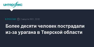 Более десяти человек пострадали из-за урагана в Тверской области - interfax.ru - Москва - Россия - Тверская обл. - городское поселение Осташковский - Андреаполь