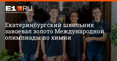 Екатеринбургский школьник завоевал золото Международной олимпиады по химии - e1.ru - Екатеринбург - Япония